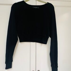 Robert Rodriguez Blk.Merino Wool Crop Sweater.